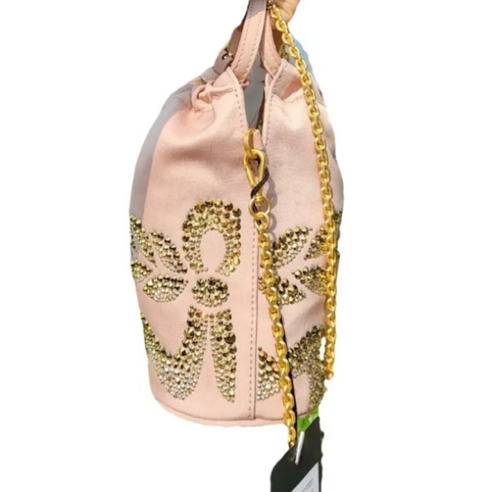 MCM Himmel Laurel.    NEW WITH TAGS Pink Crossbody Bag with Gold Details NWT - Picture 5 of 14